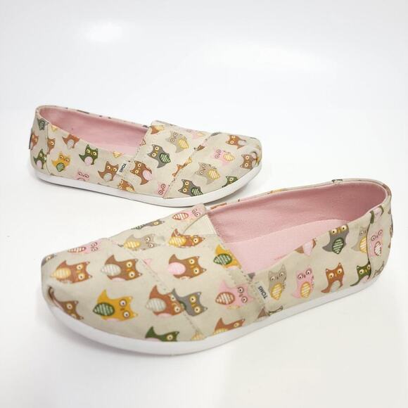 Toms Owl Loafers Size 6 Slip Ons Alpargata Woodland​​ - Picture 1 of 11